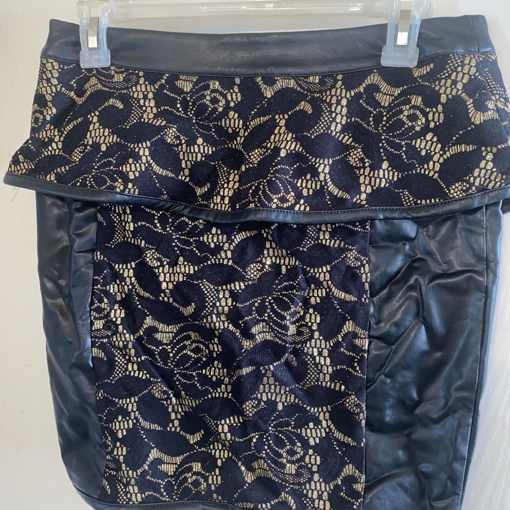 Black and Gold Bebe skirt